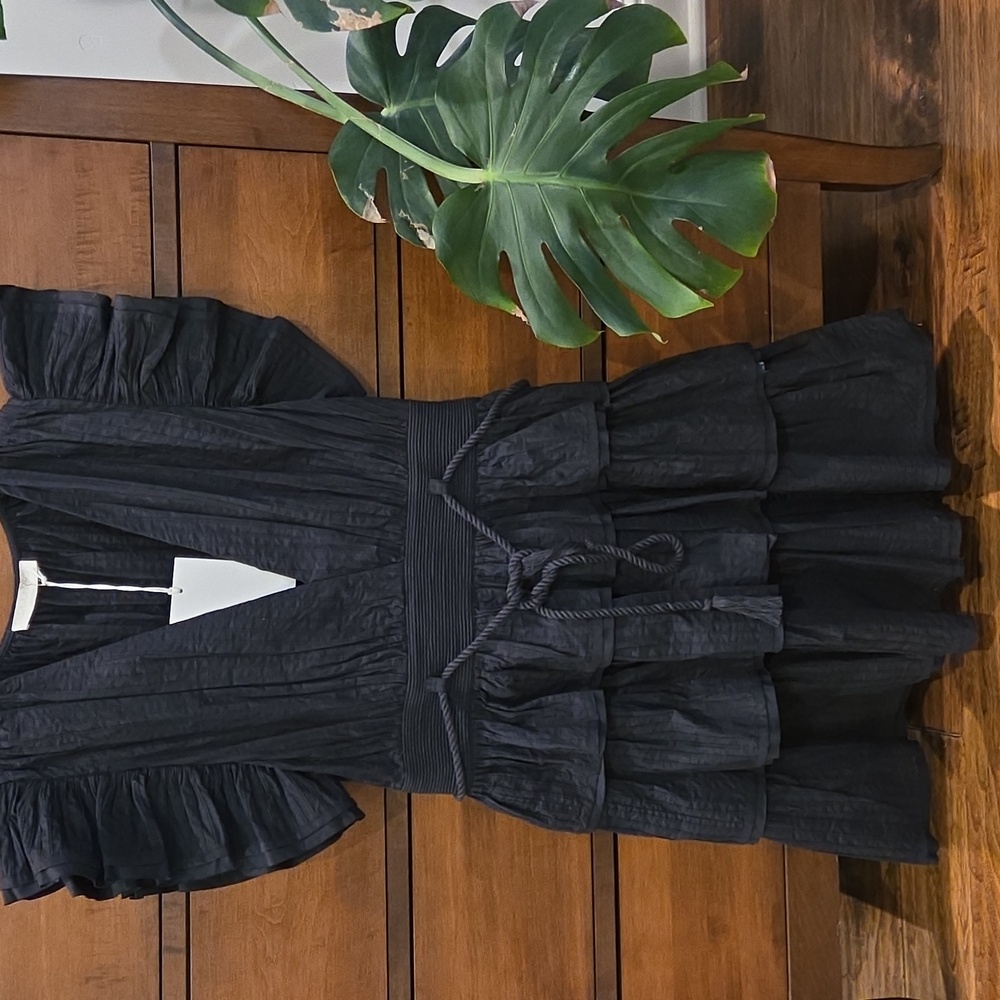 Ulla Johnson Camilla Black Mini Dress Sz 2